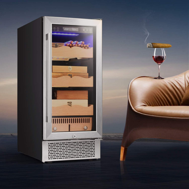 R.W.FLAME 2.88 Cu.Ft Electric Cigar Humidor 400 Capacity with Spanish